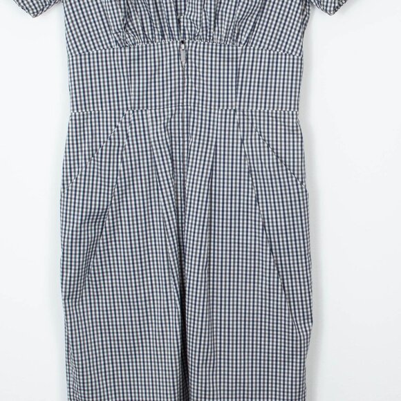 BCBGMaxAzria Checkered Gingham Short Sleeve Sheath Dress Womens Size 4‎ - Picture 3 of 7